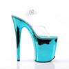Pleaser - FLAMINGO808 Sandale à bride à la cheville, Pole dance chaussures - Chaussures de pole dance - Bleu/Transparent Product image
